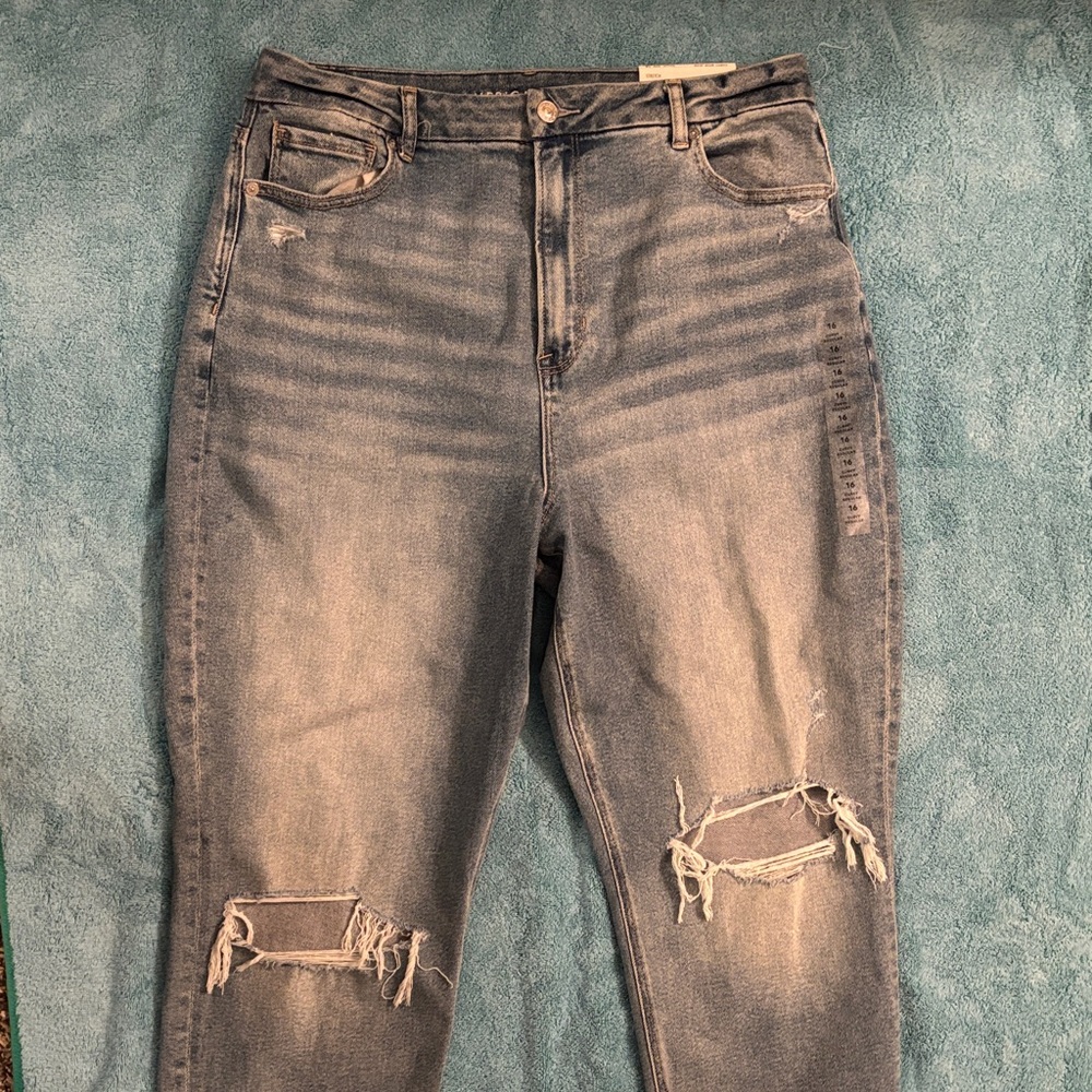 American Eagle Outfitters Ripped Blue Boyfriend Jeans